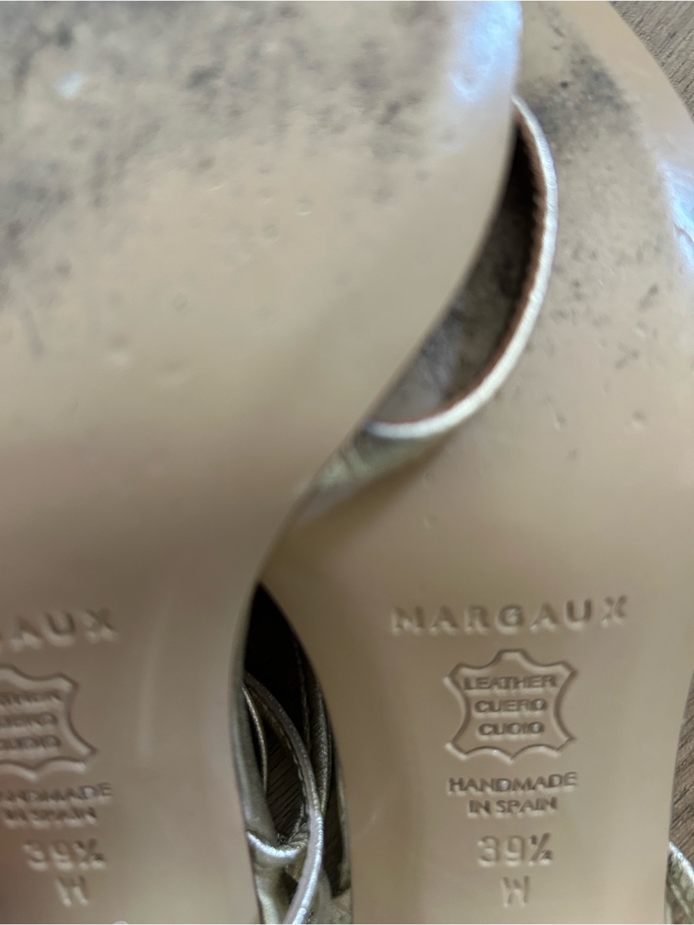 Margaux Metallic Block Heel Sandals - Picture 5 of 7